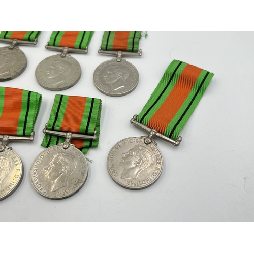 2278 - Ten WWII Defence medals