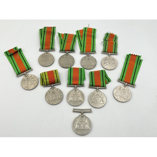 2278 - Ten WWII Defence medals