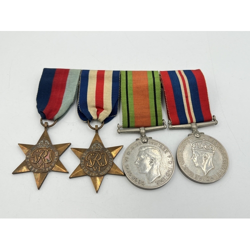 2288 - A WWII medal group comprising The 1939-1945 Star, The France and Germany Star, Defence and Victory