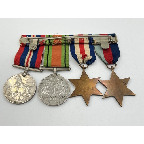 2288 - A WWII medal group comprising The 1939-1945 Star, The France and Germany Star, Defence and Victory