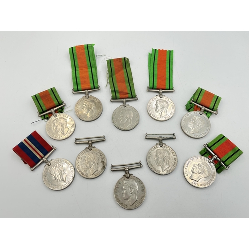 2289 - Ten WWII Defence medals