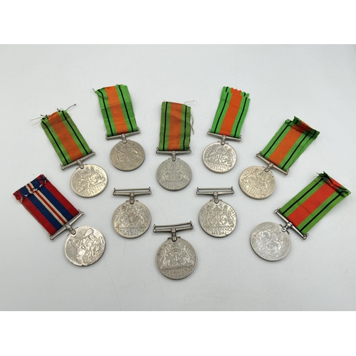 2289 - Ten WWII Defence medals