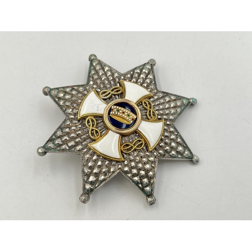 2292 - An Italian Order Of The Crown Breast Star