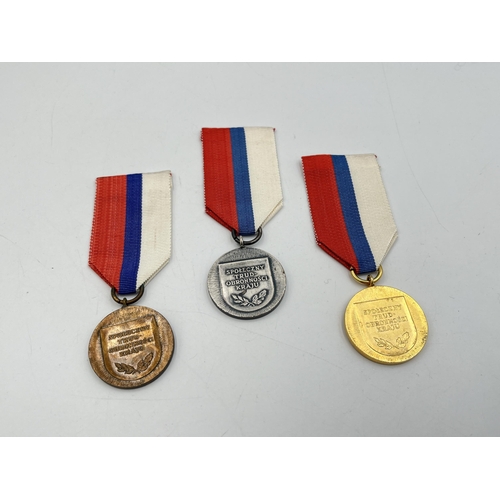 2294 - Three Polish Services to Social Defence Effort medals