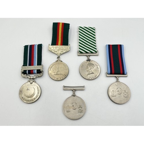 2300 - Five Pakistani medals to include Service, War etc.