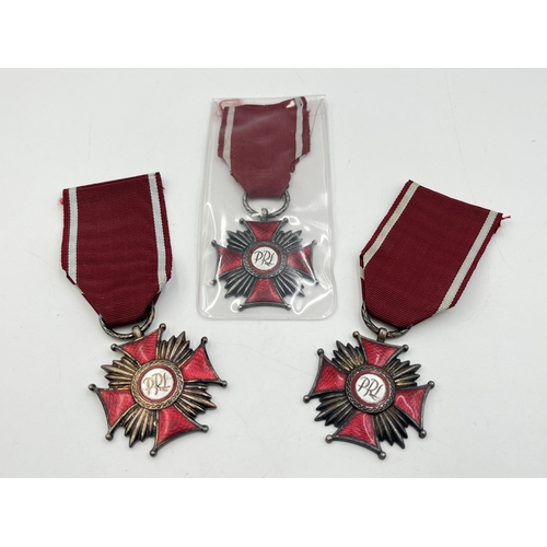 2306 - Three Polish P.R.L. Cross of Merit medals