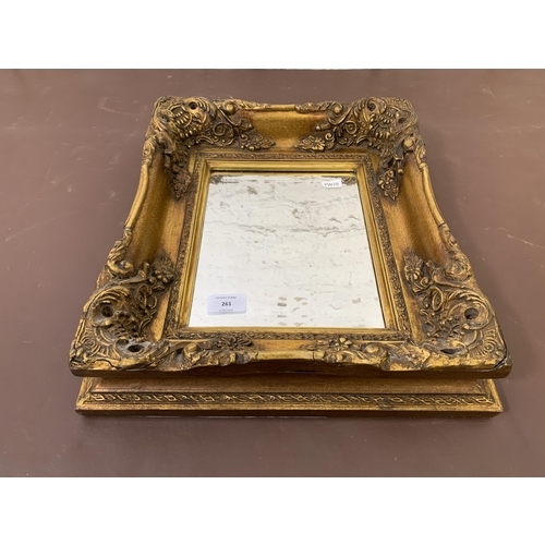 261 - A 19th century style gilt framed bevelled edge wall mirror - approx. 40cm high x 35cm wide