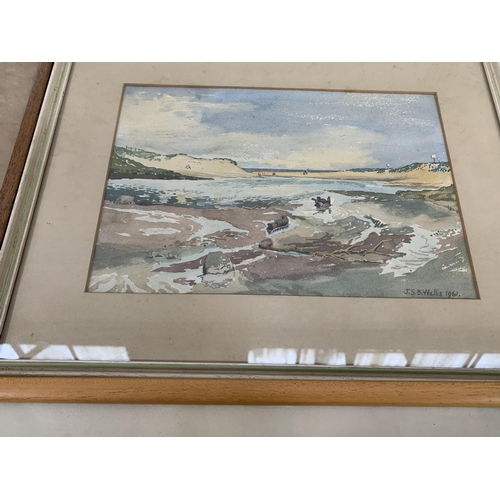 258 - Three framed John Sherard Barnes Wallis (1913-1970) watercolours, two dated 1939 and one dated 1961 ... 