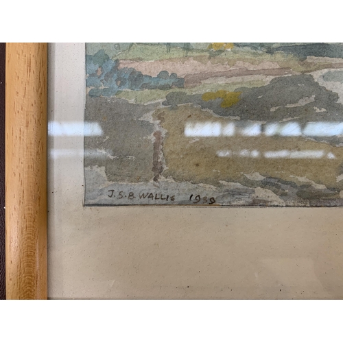 258 - Three framed John Sherard Barnes Wallis (1913-1970) watercolours, two dated 1939 and one dated 1961 ... 