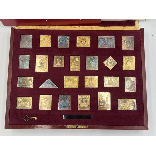 2089 - A cased set of Hallmark Replicas Limited The Empire Collection gold plated sterling silver limited e... 