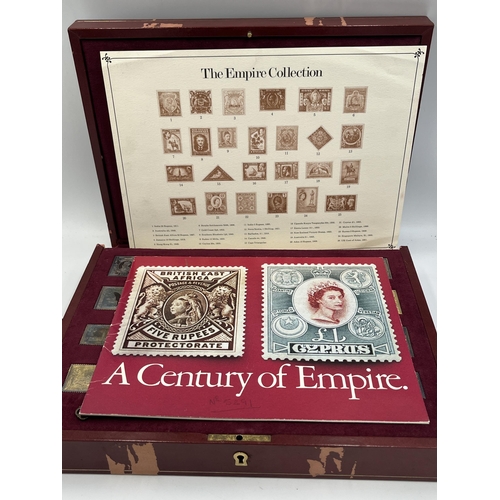 2089 - A cased set of Hallmark Replicas Limited The Empire Collection gold plated sterling silver limited e... 