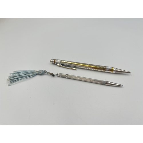 2103 - Two propelling pencils, one sterling silver and one Eversharp silver plated