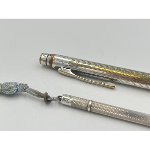 2103 - Two propelling pencils, one sterling silver and one Eversharp silver plated