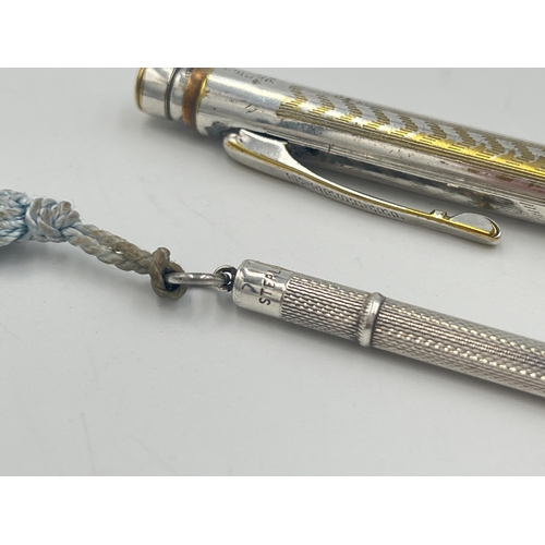 2103 - Two propelling pencils, one sterling silver and one Eversharp silver plated