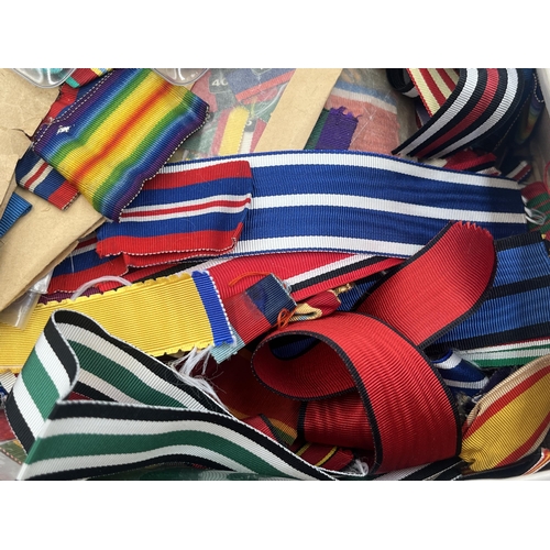 2150 - A large collection of military ribbon