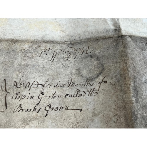 2079 - Two antique hand written indentures on vellum, one dated 1666 and one dated 1742