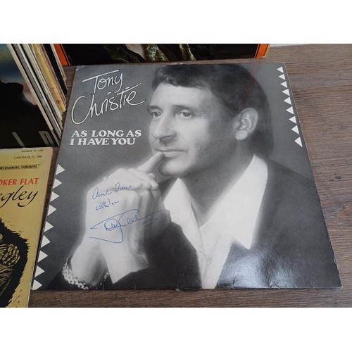 732 - A collection of LP vinyl records to include David McWilliams, Jerry Reed, Verity, Mainline, Steven H... 