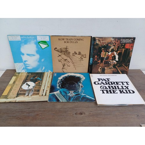 742 - A collection of LP vinyl records to include Jackson Browme, James Taylor, Neil Young, David Clayton-... 