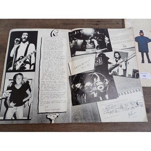 745 - Four items, one The Who 'Summer of '79' tour programme, one The Beatles 'Help!' LP vinyl record, one... 