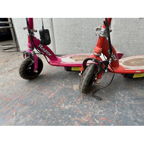 1016 - Two Razor electric scooters