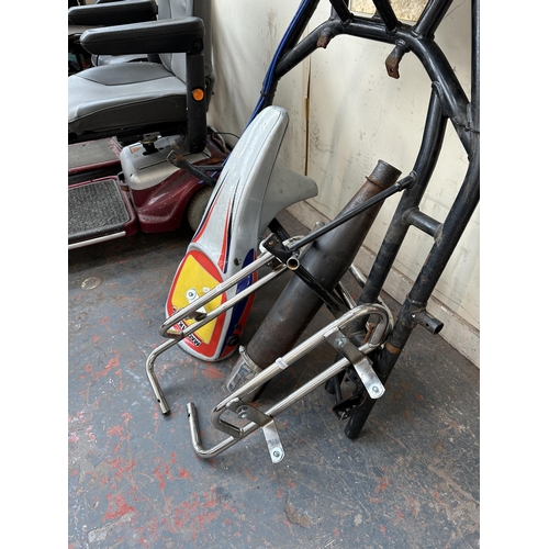 1027 - A go-kart chassis and spare parts