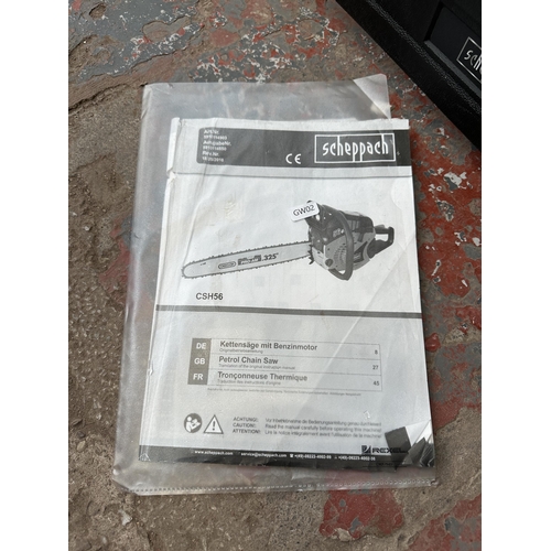 1038 - A Scheppach CSH56 petrol chainsaw