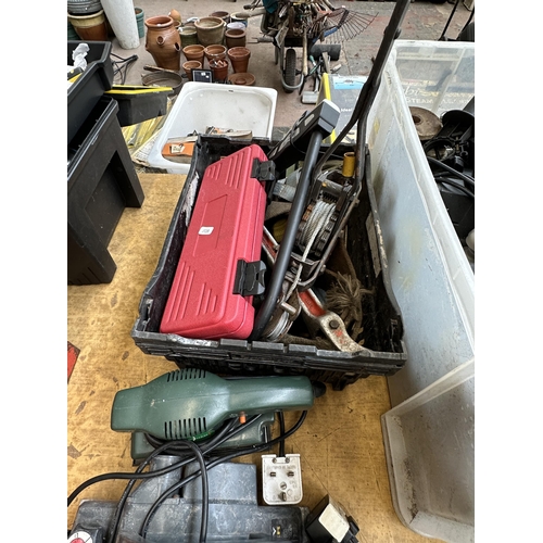 Six items to include box containing various power tools, Black & Decker