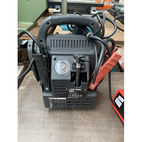 1072C - Two items, one Black & Decker BDV0121 jumper packer and one MTroniks APC200 AC/DC fast charger