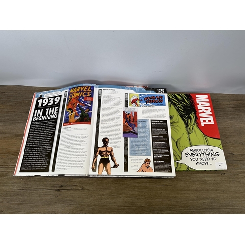 491 - Two Marvel hardback books, one Absolutely Everything You Need To Know and Marvel Comics A Visual His... 