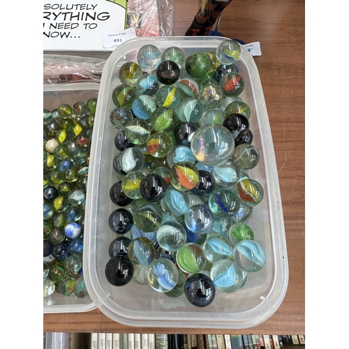 492 - A large collection of glass marbles