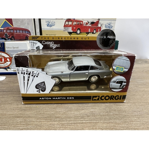 500 - Ten boxed diecast model vehicles to include Corgi Devon Bus Set - model No. 97071, Corgi Ribble Leyl... 