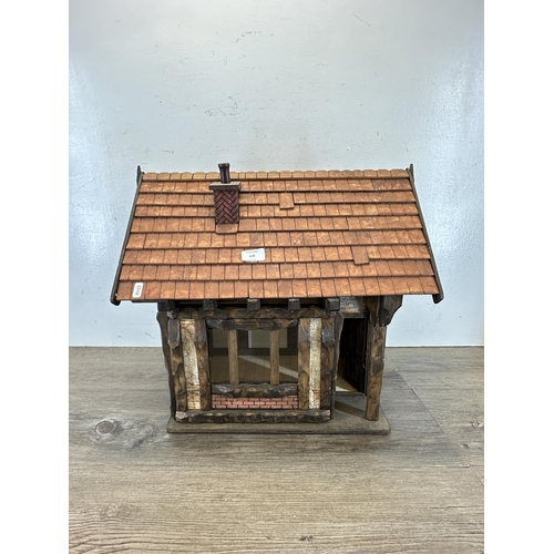 539 - A 2013 Roy Williams handmade Tudor style doll's house - approx. 47cm high x 51cm wide x 32cm deep