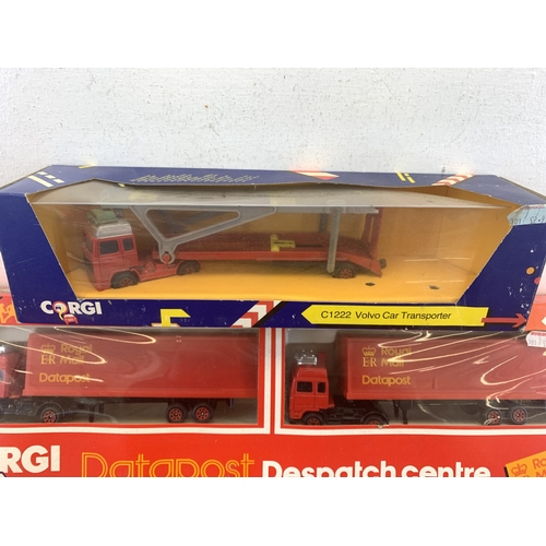 517 - A collection of boxed Corgi diecast model vehicles to include Royal Mail Datapost Dispatch Centre, C... 