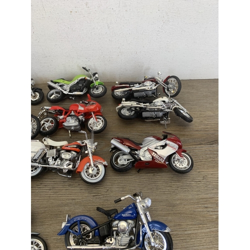 519 - A collection of Maisto model motorbikes