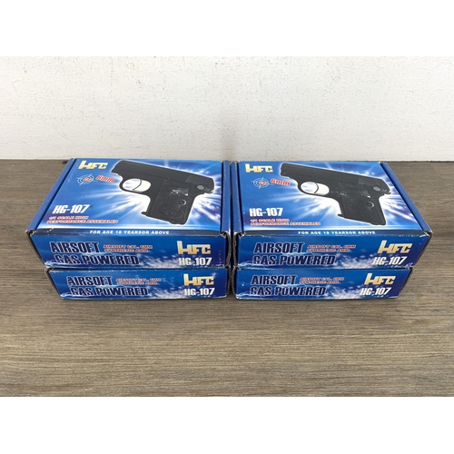 527 - Four boxed HFC HG-107 6mm Airsoft BB pistols