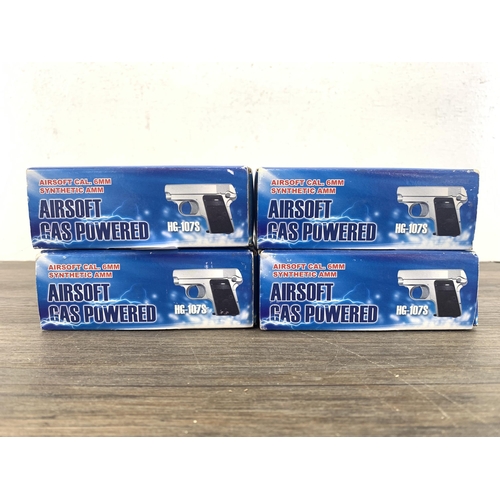 527 - Four boxed HFC HG-107 6mm Airsoft BB pistols