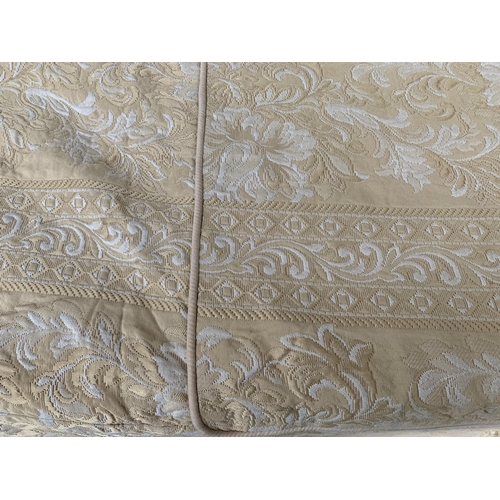 238 - A floral embroidered bed throw - approx. 343cm x 350cm