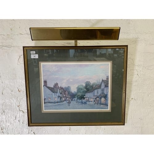 277 - A gilt framed Robert Richardson 'Prestbury Village' pencil signed limited edition no. 19/500 print w... 