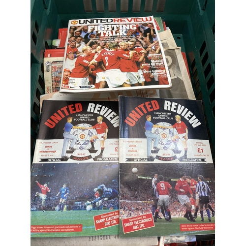 564 - A large collection of Manchester United matchday programmes to include Manchester United v AS Monaco... 