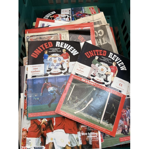 564 - A large collection of Manchester United matchday programmes to include Manchester United v AS Monaco... 