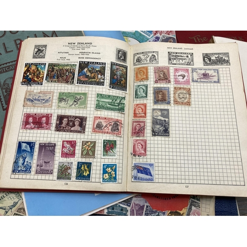 589 - A large collection of stamp albums containing a quantity of worldwide stamps