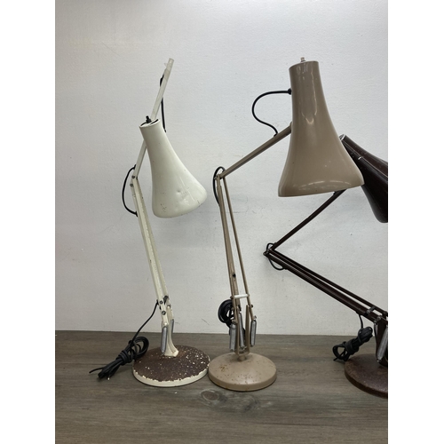 611 - Four vintage Anglepoise model 90 desk lamps