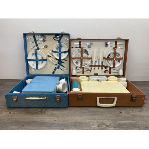 618 - Two mid 20th century Brexton picnic sets