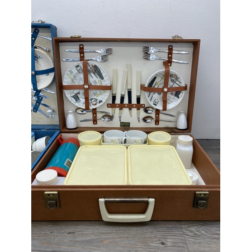 618 - Two mid 20th century Brexton picnic sets