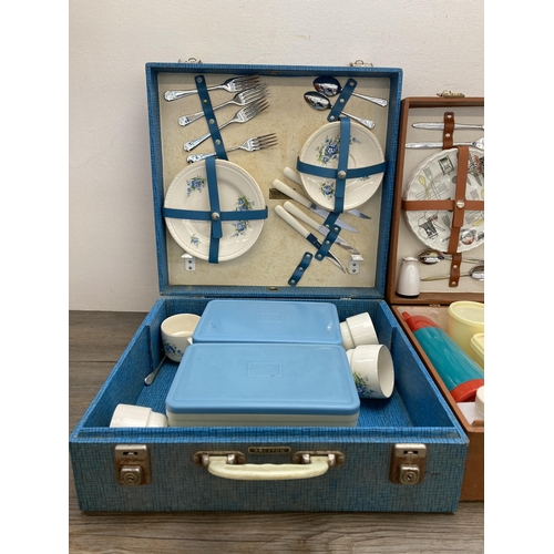 618 - Two mid 20th century Brexton picnic sets