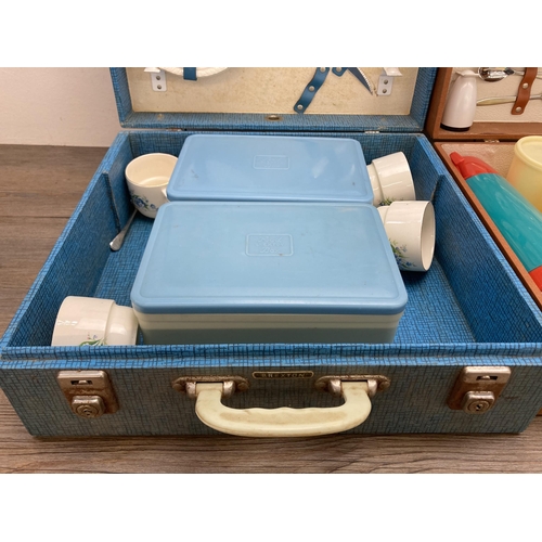 618 - Two mid 20th century Brexton picnic sets