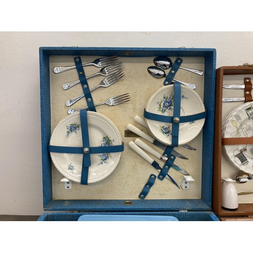 618 - Two mid 20th century Brexton picnic sets