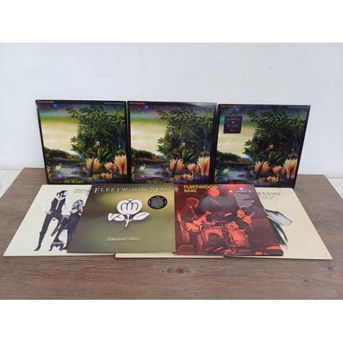 731 - Ten Fleetwood Mac LP vinyl records, five 'Rumours' (two WB 56 344 textured sleeve, two K56344 with i... 