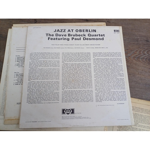 743 - Twelve jazz and blues LP vinyl records to include Bessie Smith, The Dave Brubeck Quartet, Dinah Wash... 