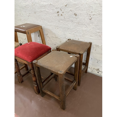124 - Five various bar stools